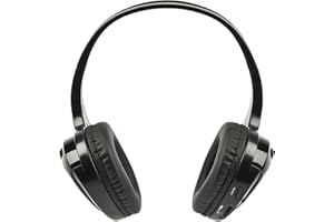 Trevi FRS 1240, Cuffie Wireless Stereo Ideali per TV e Sistemi HiFi, Cuffie Wireless Leggere e Confortevoli, 12 Metri Portata, Alimentatore Base in Dotazione, Peso 120 Grammi