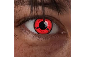 aricona Kontaktlinsen - Sharingan Soczewki kontaktowe Sharingan Naruto – kolorowe soczewki kontaktowe bez użycia siły, do cosplay, na karnawał, imprezy tematyczne i Halloween, 2 sztuki