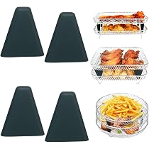 Air Fryer Rack Aus Edelstahl 304 – 3 Stapelbare Roste Für 4.2QT Bis 5.8QT Heißluftfritteusen