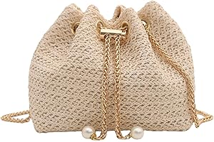 MLPKOI Pochette en Paille pour Femmes, Pochette Ceremonie Mariage Sac a Main Ete, Sac Tissé de Plage D'été, Sacs à main d'été Sacs à bandoulière en paille tissée de plage, pour Fête Mariage V