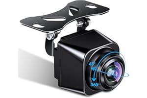 Jansite Kamera cofania 360°, regulowana AHD 1080p, uniwersalna kamera cofania do samochodu, 12 V-24 V, szerokokątny 170°, kamera tylna, do samochodów kempingowych, vanów, ciężarówek