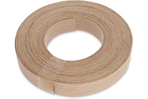 WoodPress® 15mm Real Cherry Wood Iron-On Edging – 7.5m Roll – Pre-Glued Wood Veneer Tape for Easy DIY Application – Will Cover the Edge of a Standard MDF Panel