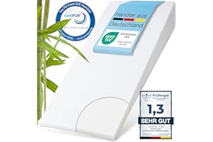 ‎MAXVITALIS maxVitalis Bettkeil-Topper Reflux, Orthopädisches Matratzen-Keilkissen zur Bettneigung, Keilmatratze, Schräg schlafen: Keilförmige-Matratzenauflage, Erhöhungskeil, Bezug waschbar (90 x 190 cm)