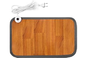 ROCKY&CHAO Tappetino riscaldato riscaldamento per piedi con riscaldamento elettrico, 50 x 30 cm, può essere utilizzato in ufficio o a casa, con cuscinetti riscaldanti in cristallo di carbonio