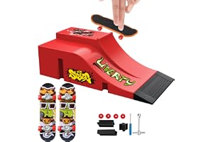 ZHITENG Fingerskridskor med 1 fingerbräda, miniskridskoåkning fingerbräda | Pro Fingerboard Ramp Set, mini skateboard för skateboardentusiaster födelsedagspresenter leksaker (A)