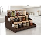 FireBees Kitchen Organizer Rack | 3 Tier Wooden Kitchen Shelf Organisers & Shelf Riser for Counter Top | Wooden Kitchen Stora