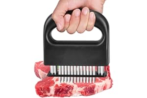 NathrBTV Ablandador de Carne Meat Tenderizer Manual Acero Inoxidable con 48 Cuchillas para Carne de Vacuno Pollo Cerdo,Herramientas de Cocina