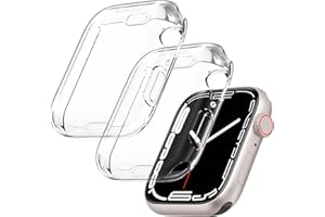 ‎KIMILAR KIMILAR [2 Stücke] TPU Hülle Kompatibel mit Apple Watch Series 8 /Series 7 41MM Schutzhülle, Vollständige Abdeckung Schutzfolie Weiche TPU Schutz Displayschutz Folie Kompatibel mit iWatch 8 7, 41mm