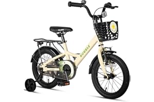‎GLERC Glerc Bubble 12 14 16 Zoll Kinderfahrrad für 3-8 Jahre alte Jungen & Mädchen Fahrräder mit Korb & Stabilisatoren, mehrere Farben