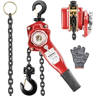 Paranco Manuale A Catena Findmall 1 Ton / 2200 Lbs – Altezza 3 M, Ganci Girevoli 360°