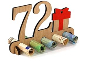 Giftota - Regalo de 72 cumpleaños de Madera - Regalo para 72 cumpleaños - Aniversario de cumpleaños - Regalos de Madera - Regalos para Amigos, Familiares