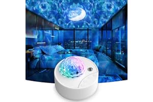 Moredig Projecteur Ciel Etoile Galaxie, Veilleuse Projecteur - 13 Lumières & Mode Lune, Luminosité Et Vitesse Réglables, Decoration Chambre/Fête/Gaming, Ambiance Led Chambre, Cadeau pour Enfant, Adult