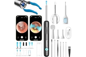 BEBIRD R1 Ultra Ohrenschmalz Entferner Kamera, Ohrenreiniger mit Otoskop für Zuhause, Komplett-Set mit Sichtbarer Dropper & Pinzette, Für Ohr & Nase & Rachen Untersuchung der Familie