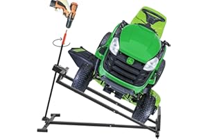 SwitZer Folding Ride On Lawn Mower Lift 400kg Lifting Device Ramp Garden Tractor Jack Lifter with Power Tool Kit SZ-LML01 Grey