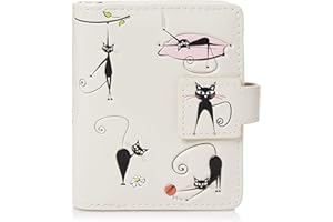 SHAG WEAR Shagwear Portafoglio Donna Portamonete in Pelle e Morbida PU - 6 Scomparti per Carte, 1 Finestra di Identificazione con Tasca Portamonete Piccolo e Corto in Bellissimi Colori Temi Fantasy