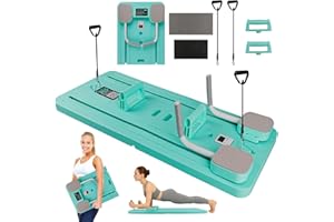 panthem Pilates Board for Women Home Workout, Foldable Pilates Reformer Board Set for Sculpting Abdominal Muscle, Ab Core Trainer, Multifunctional Reformer Pilates Machine for Body Fitness