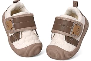 MASOCIO Baby Boy Girl First Walking Shoes Infant Toddler Trainers Rubber Anti-Slip Prewalker Shoes