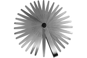 Spurtar 32 Lames Jauge d'Épaisseur en Acier- Double marquage Métrique et Impérial Outil de Mesure pour mesurer la Largeur ou l'épaisseur de l'écart