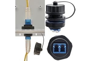 LC Connector, CTRICALVER Fibre Coupler LC-UPC Waterproof, 1Pcs IP68 Fibre Cable Connector with water/dustproof cover used to connect SFP optical modules and pre-terminated module boxes(Blue interface)