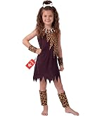Disfraz De Cavernícola Para Niño Y Niña – Túnica Marrón, Cinturón Y Cinta Para La Cabeza, Tallas 5-6 Años, Ideal Para Carnaval Y Halloween