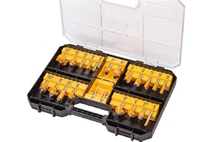 DEWALT DT90017 Fräs-set, Svart, 22 Delar