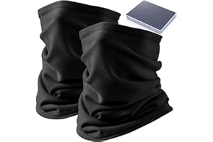 Leaflai 2 Pack Multifunctional Breathable Neck Gaiter, Unisex Face Covering Scarf, Windproof Neck Scarf for Men & Women, Christmas gift