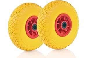 Kippen 1639K1 - Coppia di Ruote in Gomma Piena Antiforatura. Dimensioni: 3.00-4 (260x75 mm.)