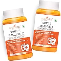 Neuherbs Immunity Antioxidant and Skincare Booster with Immune Herb Complex Vitamin C Tablet for Men and Women - 120 Veg…