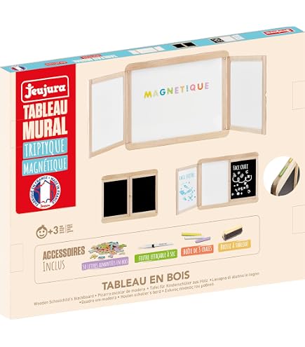 Jeujura – 80 Magnets En Bois Calendrier – Jours, Mois, Saisons – Pour Tableaux Magnétiques – Dès 3 Ans – Fabriqué En France