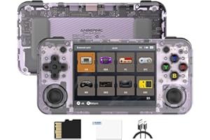Anbernic RG35XX H Retro Handheld Spielkonsole, Support HDMI TV Output 5G WiFi Bluetooth 4.2 , 3.5 Inch IPS Screen Linux System Built-in 64G TF Card 5515 Games (RG35XXH-Transparent Purple)