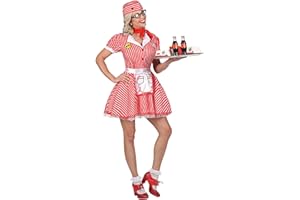 Widmann Fancy Dress Costume Womens Ladies 50S American Diner Waitress Adult Outfit