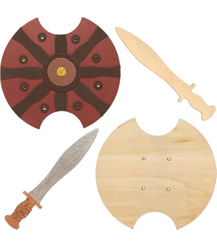 Baker Ross Épées en Bois (Paquet de 4) - Loisir créatifs pour Enfants