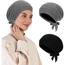 Lot De 4 Sous-Bonnets Hijab Modal - Adjustable Turban Musulman Femme Chimio