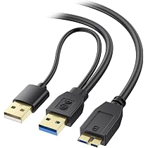 Cavo USB-C a Micro USB-B da 50 cm, USB 10Gbps, Cavetto Dati 3A, Cavo di Trasferimento Dati USB-C a Micro-B