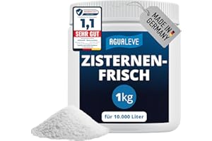 AGUALEVE® Zisternenfrisch 1kg *NEU* | hält Regenwasser frisch & rein, zum Gießen geeignet | für alle Zisternen & Regenwassertonnen | Made in Germany | für 10.000 Liter Regenwasser | Note 1,1