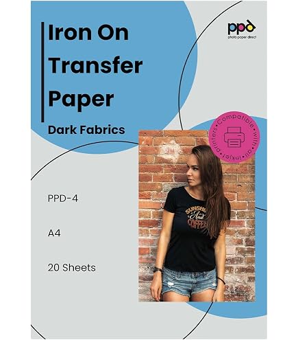 TransOurDream VERA Foglio Di Trasferimento Inkjet/Laser A3 – 10 Fogli + 1 Carta Siliconica, Stampabile Per Magliette E Tessuti Chiari, Per Stampanti Inkjet E Laser