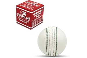TrySalar® Soft Cricket Rubber Ball Indoor for Junior Youth Adult Training, Coaching, Practice Excellent Bounce with Durable Traditional Seams Stitched Outdoor