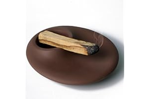 BEYLAB Porta Palo Santo salvia, incenso per Bastoncini di Palo Santo Bruciatore, Supporto Bruciatore a Legna Meditazione Yoga con Raccoglitore Cenere Moderno Minimalista - marrone