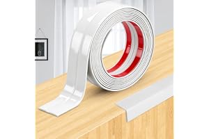 sturiz Dekorlister, självhäftande vinkelprofil hörnlist, självhäftande vinkellist vit 6 cm x 3 m, kantskydd vägg, vinkelprofi