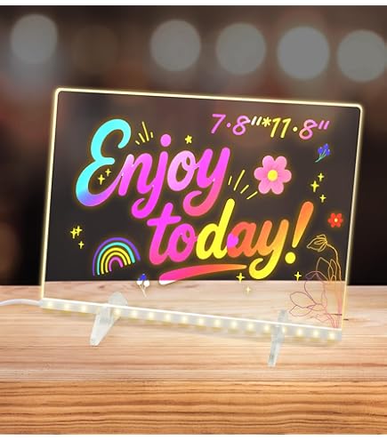 Tableau Lumineux, 35x25cm Tableau Acrylique Lumineuse Message