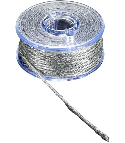 Fil à Coudre Conducteur En Acier Inoxydable – 5 Mètres – Résistance ~6 Ohms/pied – Pour Projets électroniques Textiles (LilyPad, Etc.)