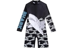 JiAmy Bañador Niño Verano Una Pieza Protección UV Cortas/Largas Mangas Traje de Baño con Cremallera Delantera y Cuello Redondo para Natación/Playa 8-12 Años