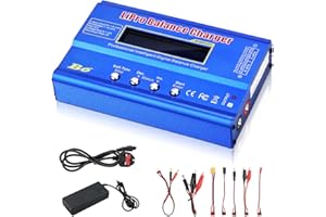 ANESTY Lipo Battery Charger - 6A 80W Balance Charger Discharger with Power Adapter and XT60 Charging Cable, Digital Charger for LiPo Li-ion NiCd Pb NiMH LiFe Battery