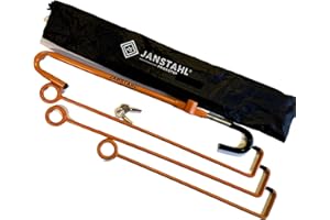JANSTAHL Sécurité de porte pour camping-car avec blocage du volant - Protection anti-effraction en acier pour Fiat Ducato, Jumper, Boxer, VW T5/T6, Sprinter - Envergure 150 à 180 cm avec sac