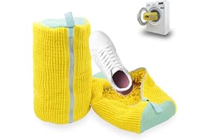 EULERYOO Lot de 2 Sacs Lavage Chaussures Machine à Laver Réutilisables et Portables avec Fermeture éclair Sac à Linge pour Baskets Protection Chaussures idéal pour Machine à Laver Sport Voyage et Rangement