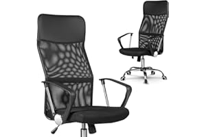 ‎SOFOTEL Sofotel Chair, fotel biurowy, obrotowy, krzesło biurowe z mikrosiatką, czarny, standardowy