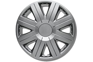 ALBRECHT AUTO-ZUBEHÖR Albrecht tapacubos 13 pulgadas plata para llantas de acero - Tapacubos Cosmos de plástico con barnizado - Duradero en el embalaje original de Albrecht - Fabricado en la Europa