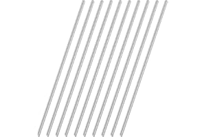 VictorsHome 5mm x 300mm 304 Stainless Steel Round Rod, Metal Solid Shaft Lathe Bar Stock for Model Car DIY Crafts 10pcs
