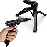 iGadgitz 2 in 1 Pistol Grip Stabilizer and Mini Lightweight Table Top Stand Tripod for Digital Camera, DSLR, Video Camera & C