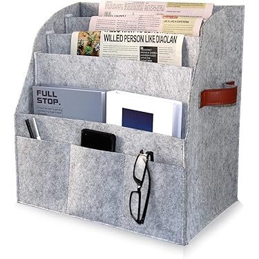 Portariviste In Giacinto D'Acqua Con 2 Scomparti - Design Naturale Per Soggiorno O Ufficio - Foto 2